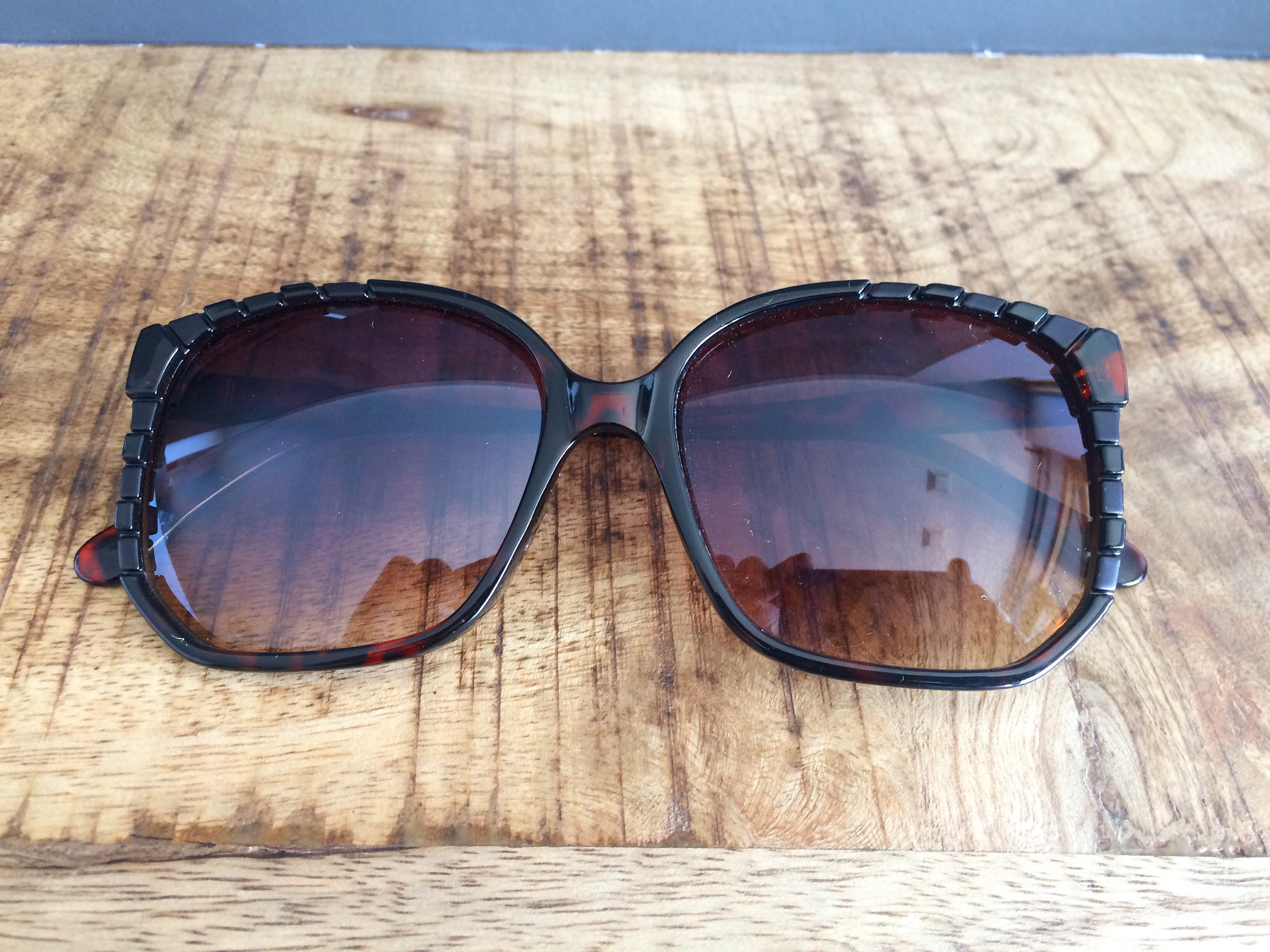 Vintage Dark Tortoiseshell Pentagonal Frame Sunglasses - Etsy