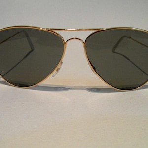 Vintage Yellow Gold Aviator Sunglasses