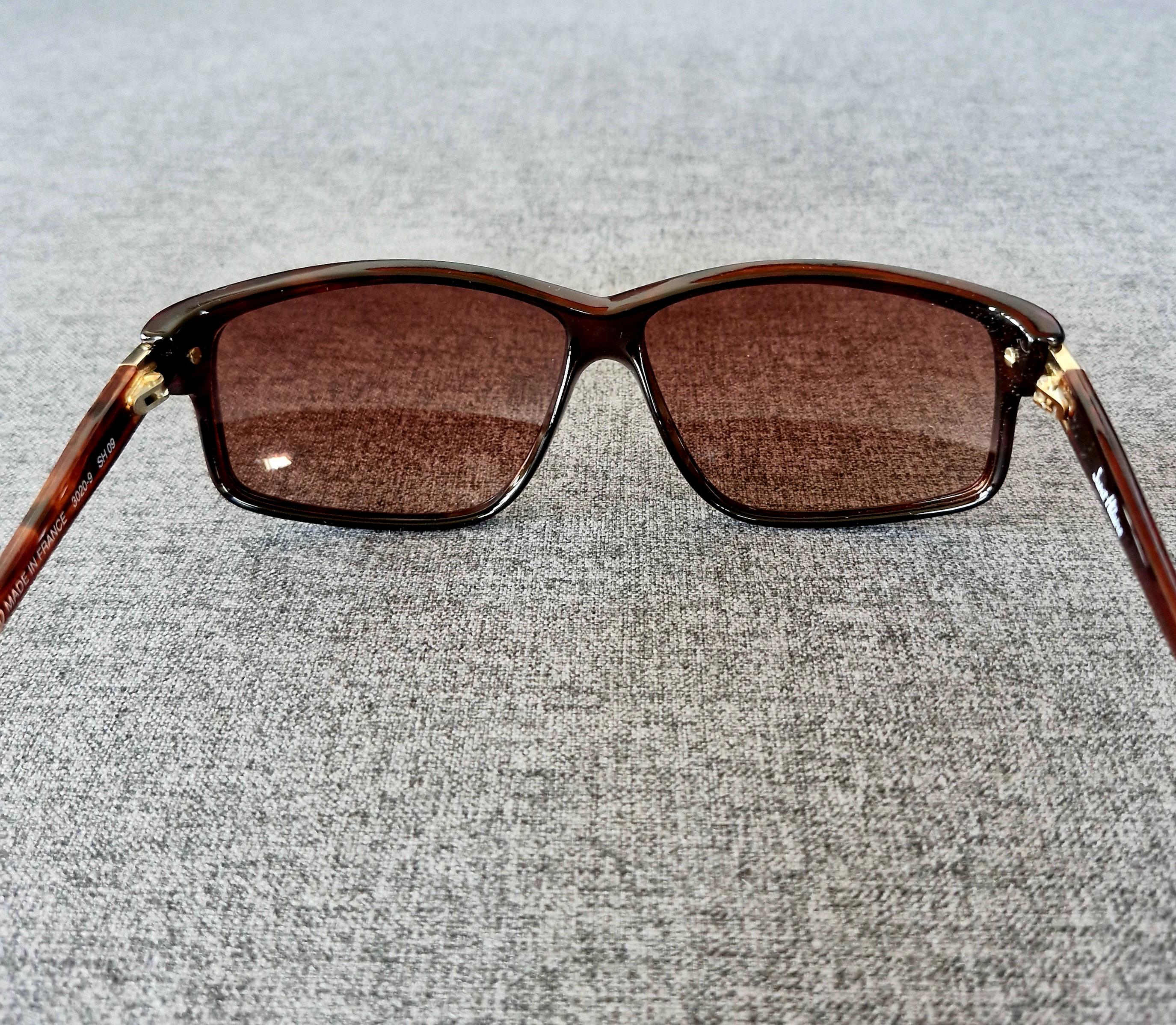 Vintage Almond and Tobacco Brown Rectangular Frame Saint 