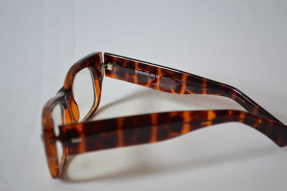 Vintage Sunburst Tortoiseshell Rectangular Optica… - image 3