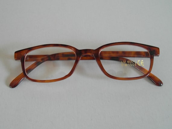 Vintage Brown Tortoiseshell Rectangular Optical F… - image 4