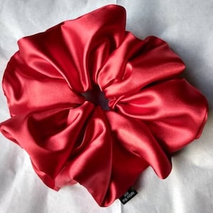 Christmas Red Scrunchies XXL Scrunchie 9&quot; Diameter Gigantic Scrunchies Jumbo Scrunchies Hair Jewelry Great Gift Idea!