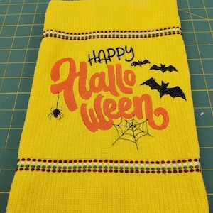 Happy Halloween Kitchen Towel Kitchen Tea Towel Set of 1 Great Gift Idea!