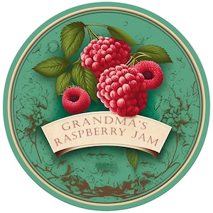 Editable Jam Labels - Homemade Jams and Preserves - Digital Download - Professional Jam Labels - Unique - Rustic - Vintage Design