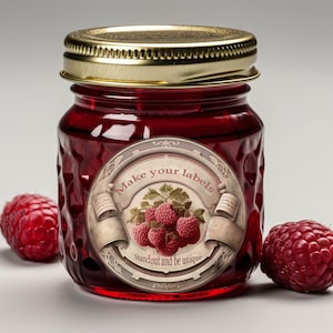 Editable Resizable Jam Labels - Jams and Preserves - Digital Download - Professional * Polished Jam Labels - Unique - Rustic -Vintage Design
