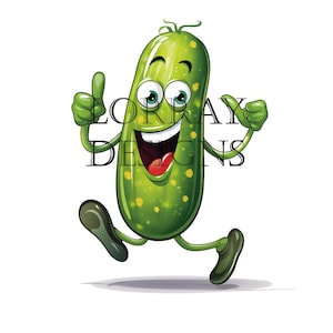 Cute Pickle PNG TÉLÉCHARGER Étiquettes de cornichon, autocollants, Art Print