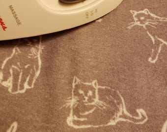White Cats Flannel Heating Pad Cover, Bag