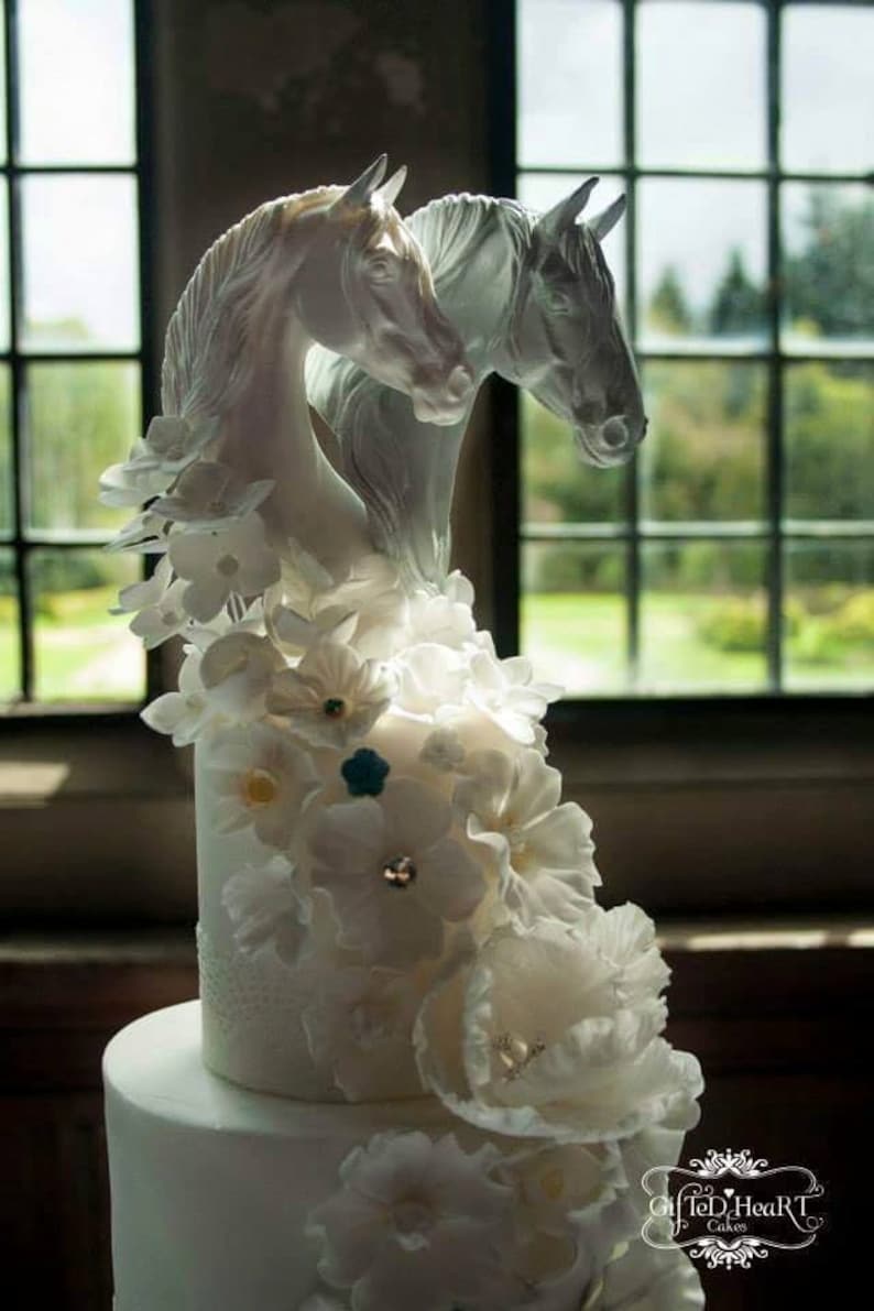 Wedding Cake Toppers Horses for the Equestrian Bride Etsy