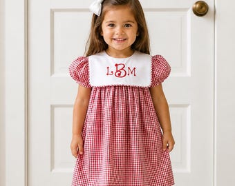 Christmas Dresses for Toddlers - Red Gingham Baby Girl Christmas Dress - Little Girl Holiday Dresses by Zuli Kids 293190