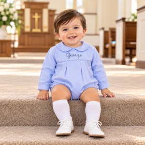 Newborn Baby Boy Clothes, Baby Boy Coming Home Outfit, Baby Bubble Romper, Church Outfits - Baby Boy Church Clothes by Zuli Kids 292576