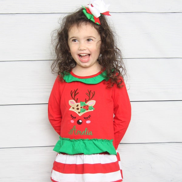 Girls Christmas Outfits, Girls Christmas Dress, Girls Holiday Dresses, Baby Girl First Christmas Outfit, 1st Christmas Dress, 293719