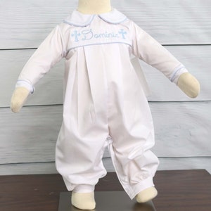 Boys Christening Outfit, Boys Baptism Outfit, Christening Outfits for Boys, Toddler Christening Romper 293413