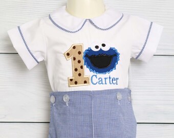 cookie monster 1st birthday boy outfit