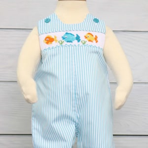 Baby Boy Smocked Clothing, Ofishally One Outfit, Baby Boy Romper. Smocked Boys, Smocked Jon Jon, Smocked Jon Jon, Zuli Kids 412396 BB042