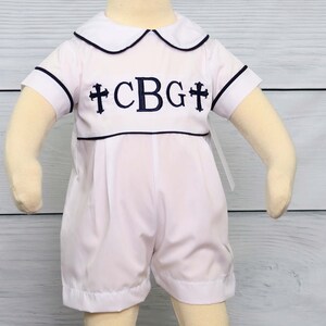 Baby Boy Baptism Outfit, Boy Baptism Outfit, Baptism Boy Outfit, Baby boy Christening Outfit, White Bubble Boy, Zuli Kids 293834
