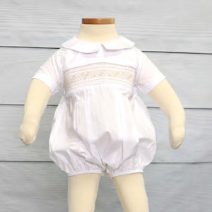 Smocked Bubble Boy, Baby Boy Smocked Bubble, Infant Boy Clothes, Boys Smocked Baptism Outfit, Newborn Boy Coming Home Outfit, 412867 - DD242