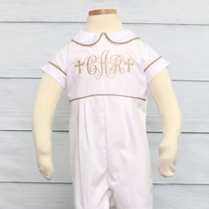 Boys Christening Outfit, Boys Baptism Outfit, Christening Outfits for Boys, Toddler Christening Romper, Baby Boy Baptism Outfit 293652
