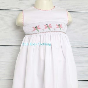 Girls Summer Dress, Toddler Sundress, Smocked Summer Dress, Smocked Dress, Bishop Sleeve Dress, Smocked Sundress, A193-A031