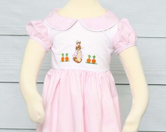 Bunny Rabbit Dress, Easter Dresses for Girls, Toddler Girl Easter Dress, Easter Dresses, Peter Pan Collar Smocked Toddler, Zuli Kids  294181
