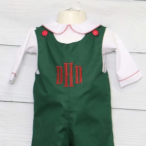 Kerstoutfit peuter jongen, kerst longall, gepersonaliseerde kleding babyjongen kerstoutfit babyjongen, Zuli Kids 292330