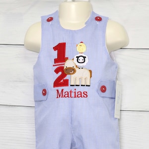 Half Birthday Boy Farm, 1/2 Birthday Boy, Farm Half Birthday, Farm Birthday Party, Half Birthday Romper Boy Outfit, 1/2 Way to One, 295059