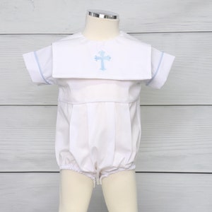 Boys Christening Outfit, Boys Baptism Outfit, Christening Outfits for Boys, Toddler Christening Romper 292133