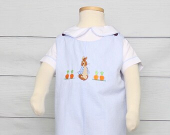 Baby Boy Easter Outfit, Toddler Boy Easter Outfit, 1st Birthday Bunny Rabbit Party,  Baby Shower Gift, Peter Pan Collar, Bunny Rabbit 295189