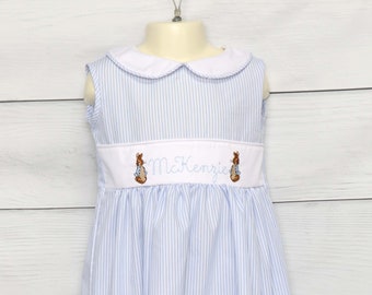 Bunny Rabbit Dress, Easter Dresses for Girls, Toddler Girl Easter Dress, Easter Dresses, Peter Pan Collar, Zuli Kids  295193