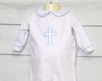 Boys Baptism Outfit, Baby Boy Baptism Outfit, Boy Baptism Outfit, Baptism Outfit Boy, Boys Christening Romper, Christening Romper, 292721