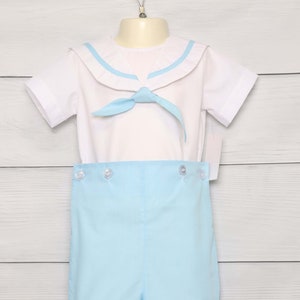 Baby Boy Sailor Outfit, Toddler Boy Clothes, Baby Boy romper, Baby Boy Romper, Baby Formal Wear, Boys First Birthday Outfit, 293817