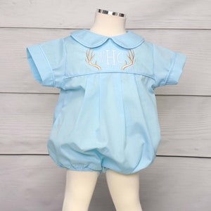 Baby Boy Bubble Romper for a Deer Hunting Dad, Baby Boy Coming Home Outfit, Baby Deer Clothes,  294306