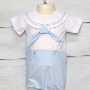 Toddler Boy Clothes, Baby Boy romper, Baby Boy Romper, Baby Formal Wear, Boys First Birthday Outfit, Nautical Shirt, Zuli Kids 294510