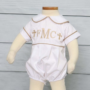 Boys Christening Outfit, Boys Baptism Outfit, Christening Outfits for Boys, Toddler Christening Romper 293069
