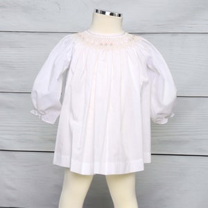 Long Sleeve Flower Girl Dress, Long Sleeve Christening Dress, Rustic Flower Girl Dress, Christening Dress for Baby Girl 412669-CC245