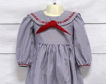 Baby Girl Sailor Outfit, Little Girls Dresses, Sailor Dress, Nautical Clothing, Toddler Sailor Dress, Baby Sailor Outfit, Zuli Kids  295135