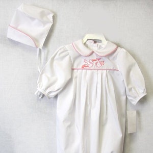Newborn Baby Girl Gown Infant Baby Gowns Baby Name Gown Baby Gown with Name Baby boy Gown Princess Baby Gown Personalized 292375 image 1
