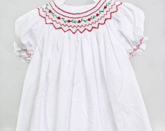 Smocked Christmas Dress, Baby Girl Christmas Dress, Smocked Christmas Dresses Baby Girl, Christmas Dress Baby Girl,  Zuli Kids 412723-DD120