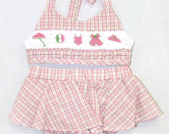 smocked bathing suit baby