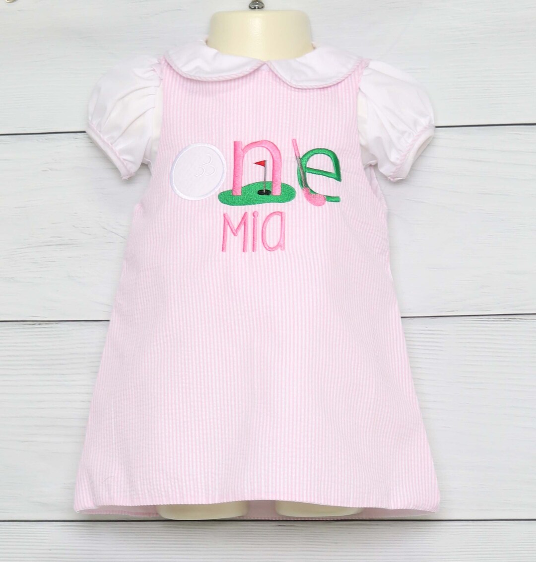 Baby Girl Golf Outfit, Baby Girl Golf, Hole in One First Birthday Girl