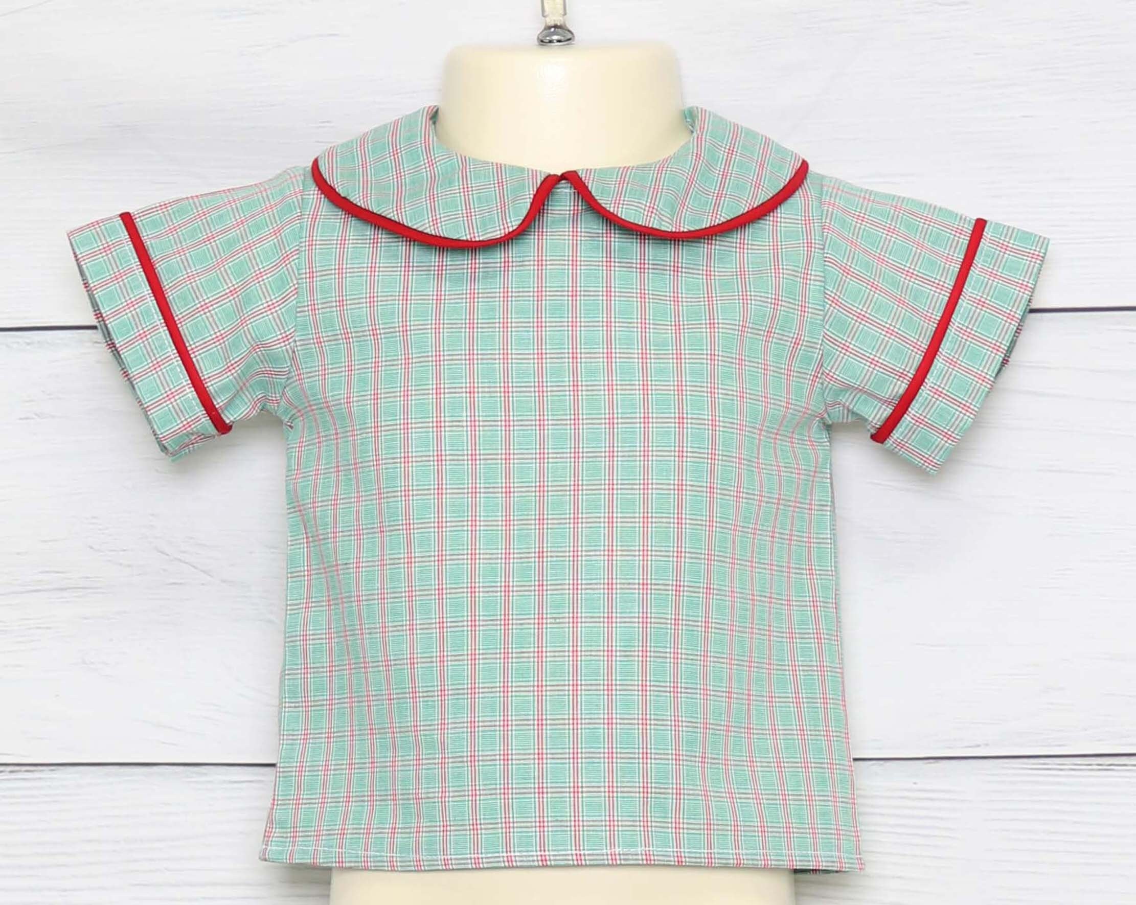 Abito natalizio per neonato, abiti eleganti per neonato, abito elegante per neonato, camicia elegante per neonato, camicia natalizia per neonato, Zuli