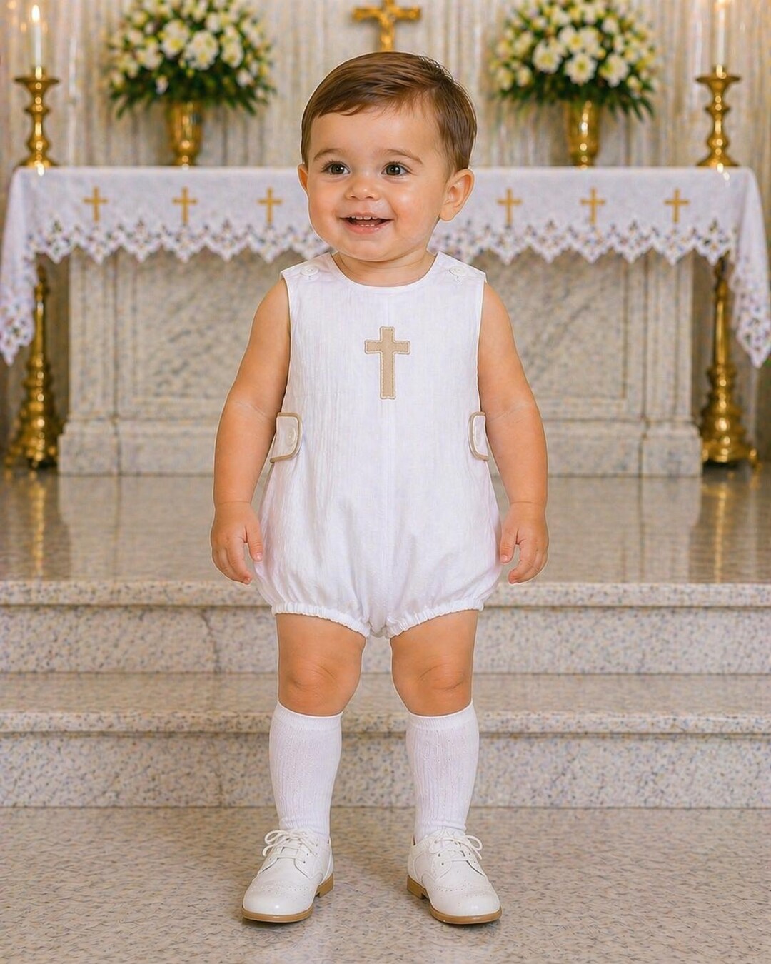 Baby Boy Baptism Outfit - Christening Outfits, Baptism Romper, Boys ...