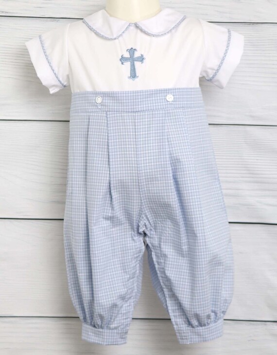 boy romper christening outfit