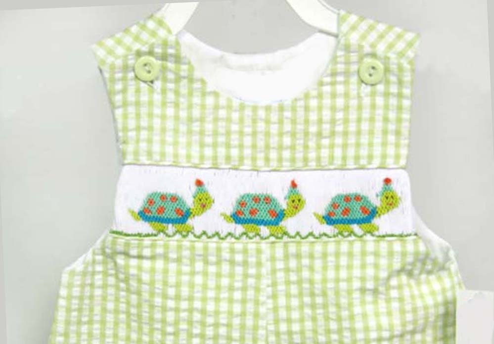 Turtle Romper Baby Boy Smocked Bubble Boy Smocked Bubble Etsy