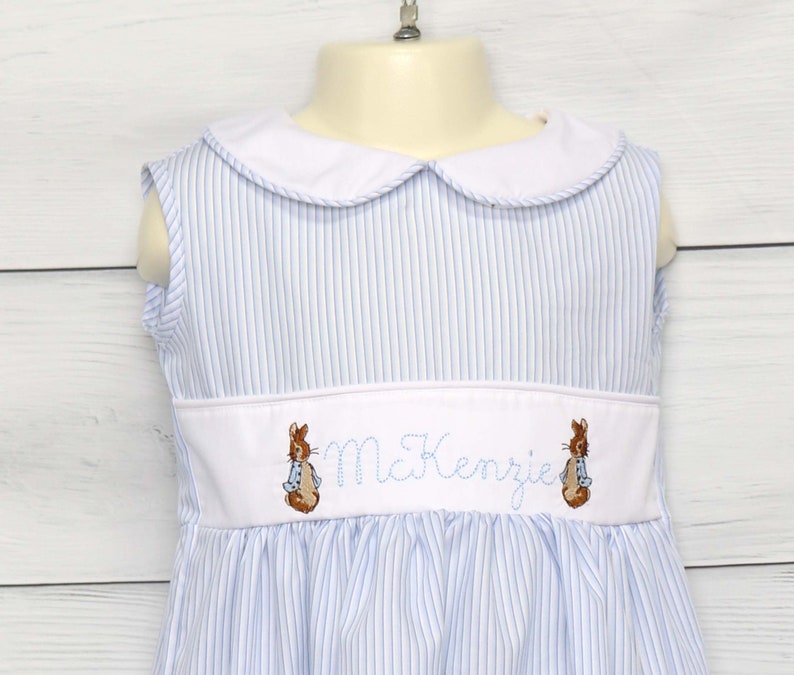 Bunny Rabbit Dress, Easter Dresses for Girls, Toddler Girl Easter Dress, Easter Dresses, Peter Pan Collar, Zuli Kids 295193 image 2