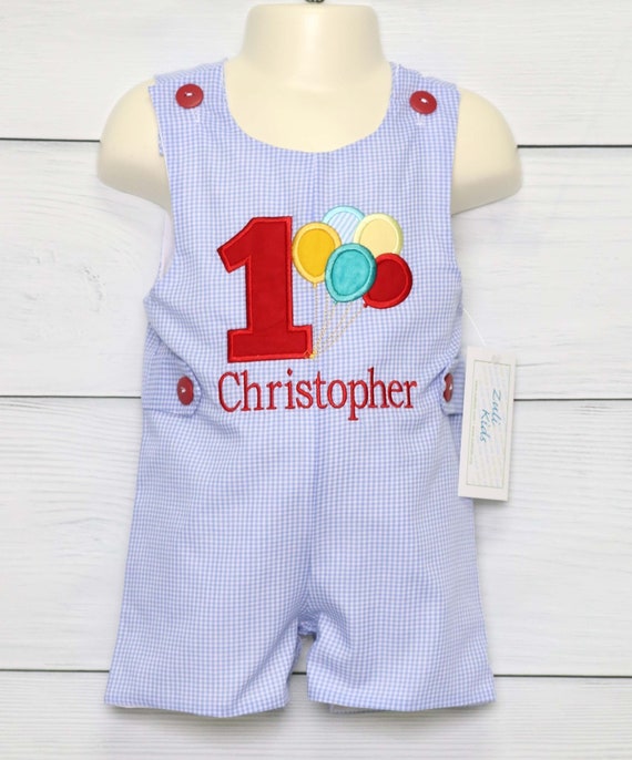 One Year Old Boy Birthday Outfit, Baby Boy 1st Birthday Outfit with Balloons, First Birthday Boy Outfit, Zuli Kids, 294476 Il_570xn
