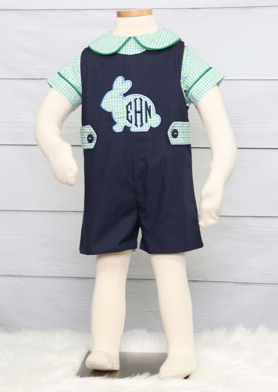 Baby Boy Easter Outfit, Toddler Boy Easter Outfit, 1st Birthday Bunny Rabbit Party, Baby Shower Gift, Peter Pan Collar, Bunny Rabbit 294743 Il_570xn
