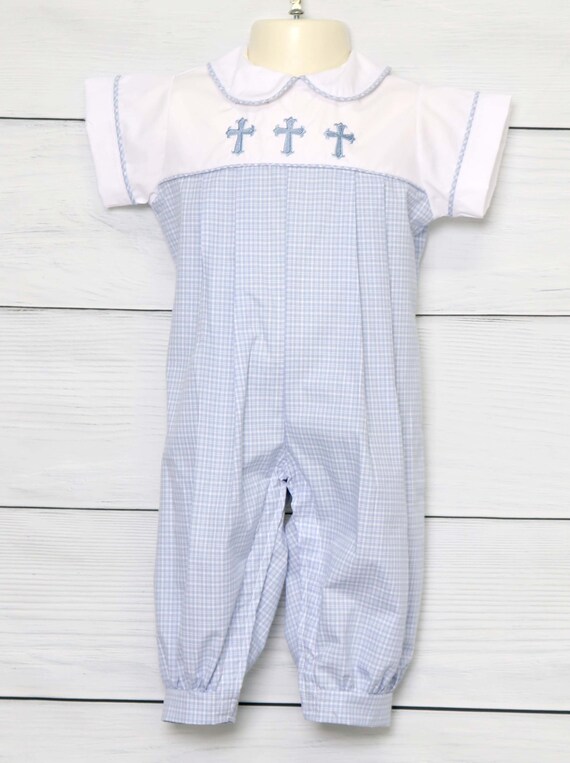 Baby Boy Baptism Outfit, Baptism Romper Boy, Christening Outfits for