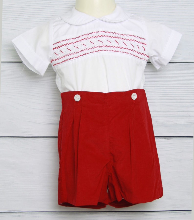 Baby Boy Christmas Outfit Smocked Christmas Boy Boy Etsy