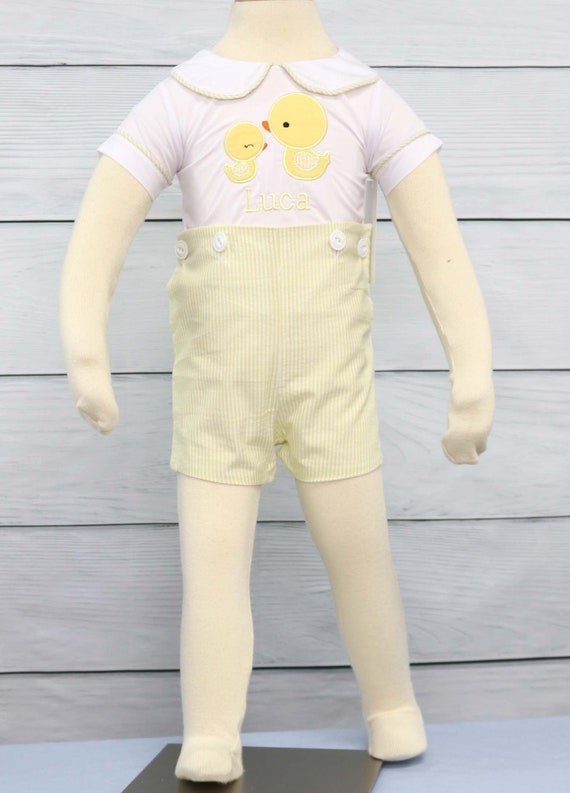 Baby boy yellow easter outfit sales