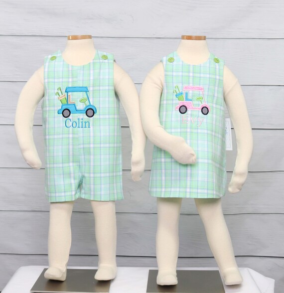 Jumper Dress for a Golf First Birthday Party, Designer Baby Golf Gifts, Baby Golf Clothes 291438 Il_570xn